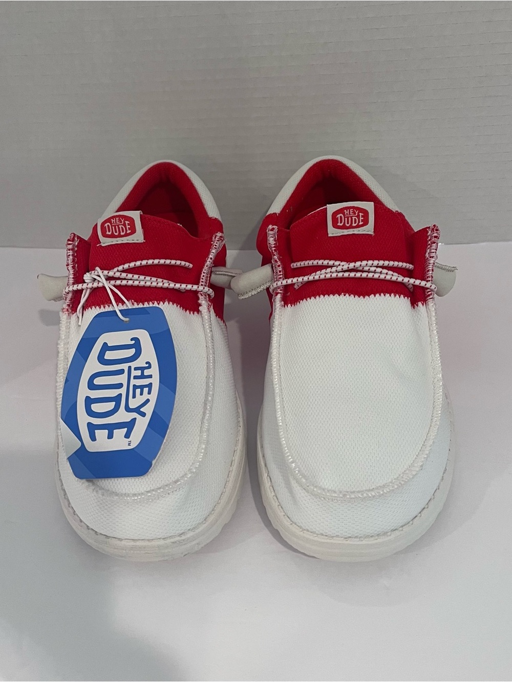 Hey Dude Men's Slip-On Red and White Size 7